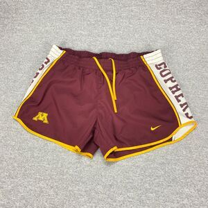 Nike Dri Fit Shorts Lined Women Large Minnesota Golden Gophers Maroon